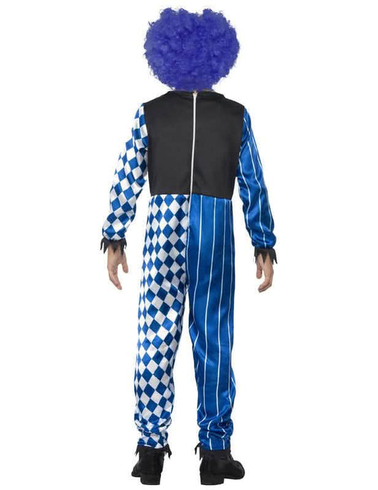 Vue de dos du déguisement de clown arlequin