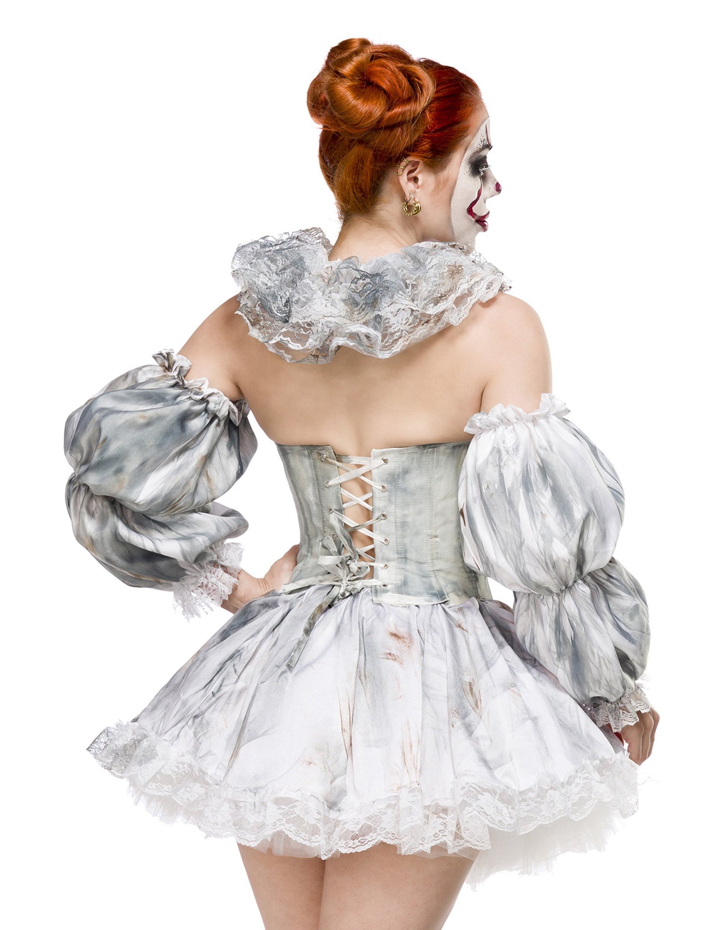 Félelmetes szexi bohóc luxus nő álcáz