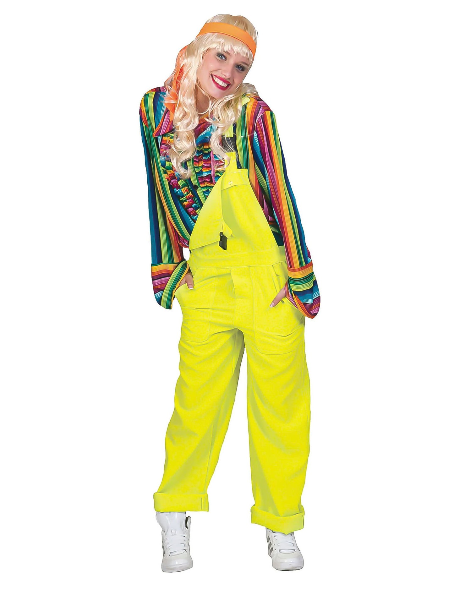 Fluo felnőtt sárga kombinált álruhás