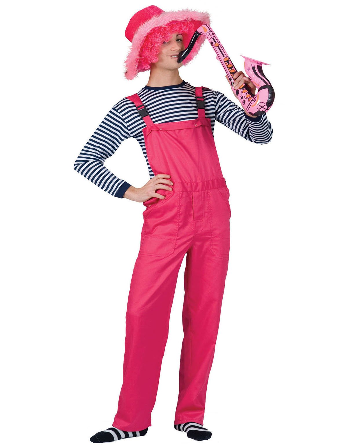 Déguisement combinaison rose fluo pour adulte rose vif