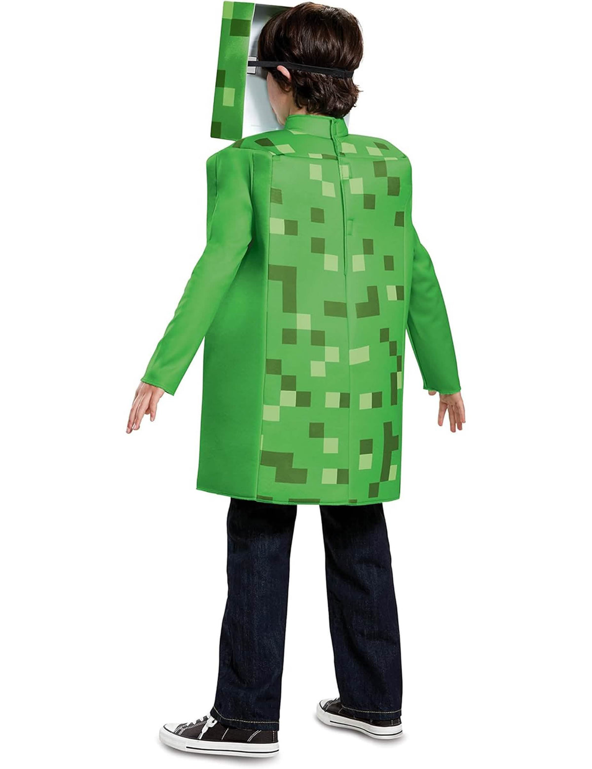 Hátulnézet a Minecraft Creeper gyermek jelmezről