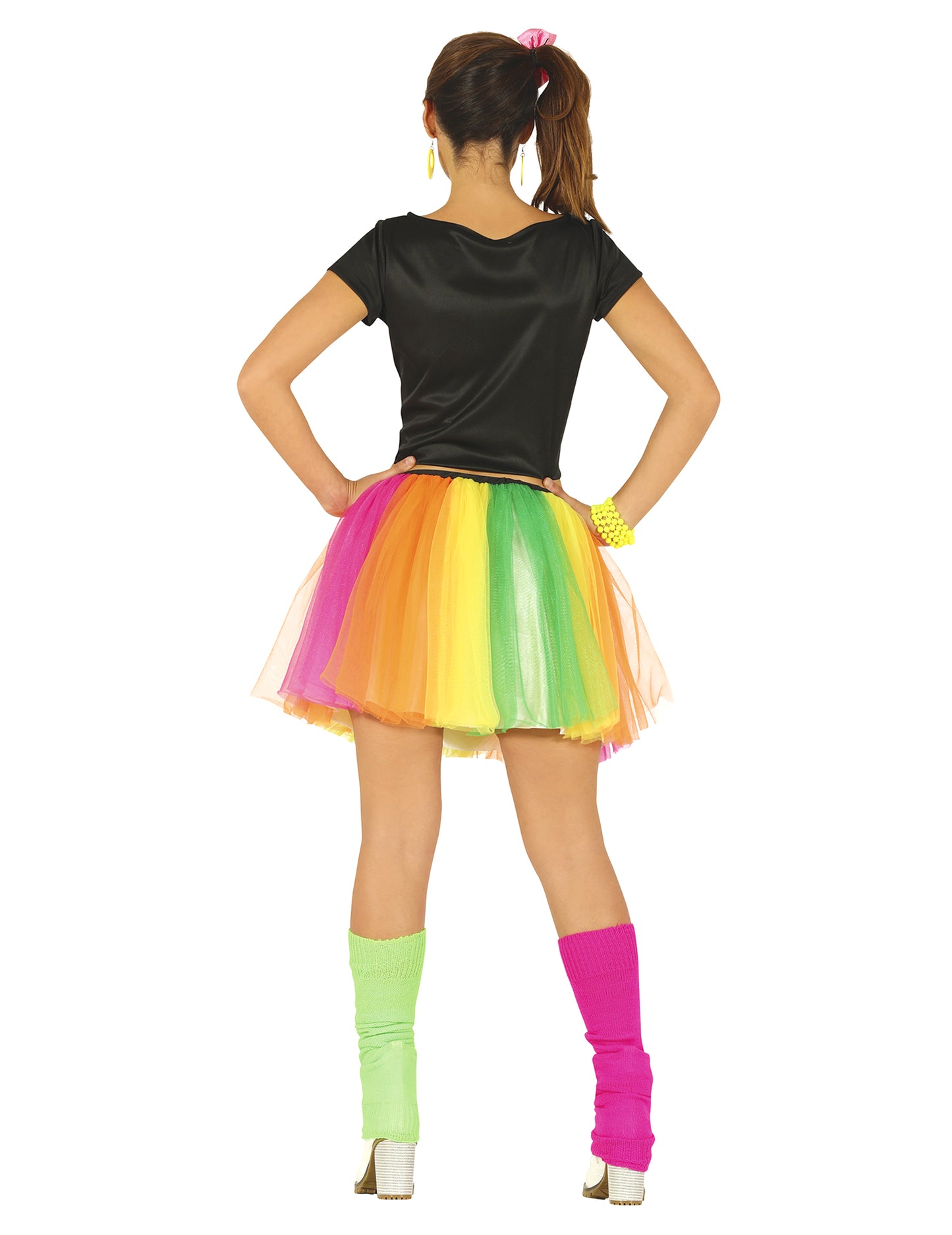 Vue de dos du déguisement de danseuse années 80's