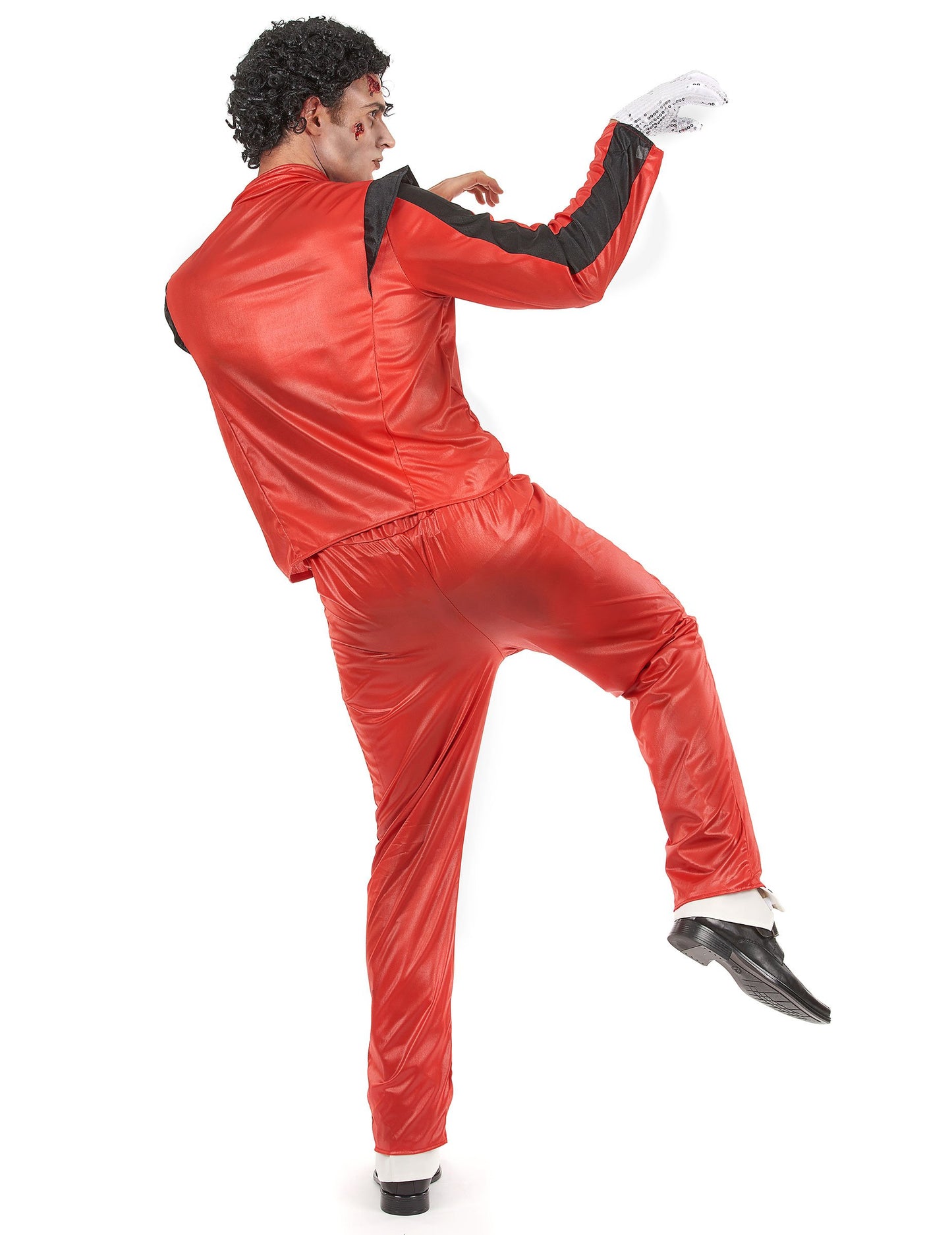 Hátulnézet a férfi pop sztár jelmezről