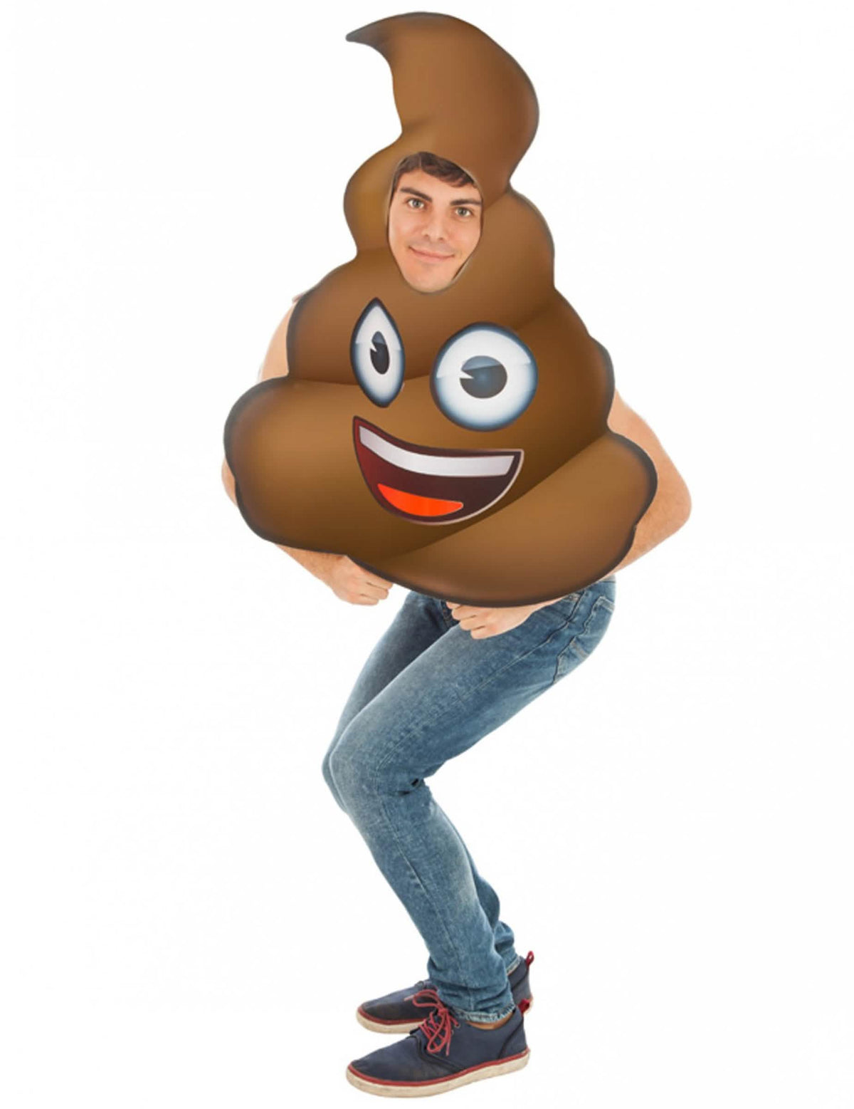 Emoji kakis jelmez felnőtt barna mosolygós
