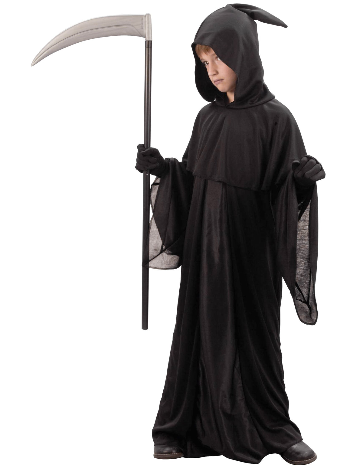 Kaszás halloween jelmez gyermekeknek fekete hamis