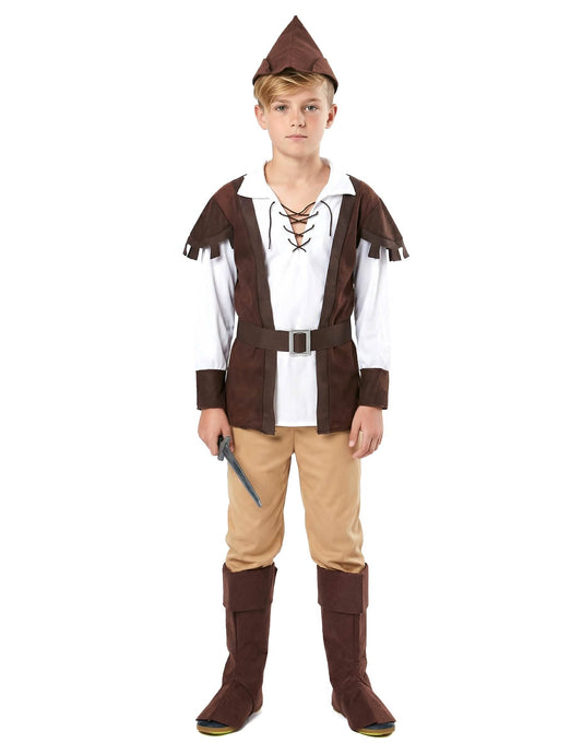 Vue de face du déguisement garçon des bois