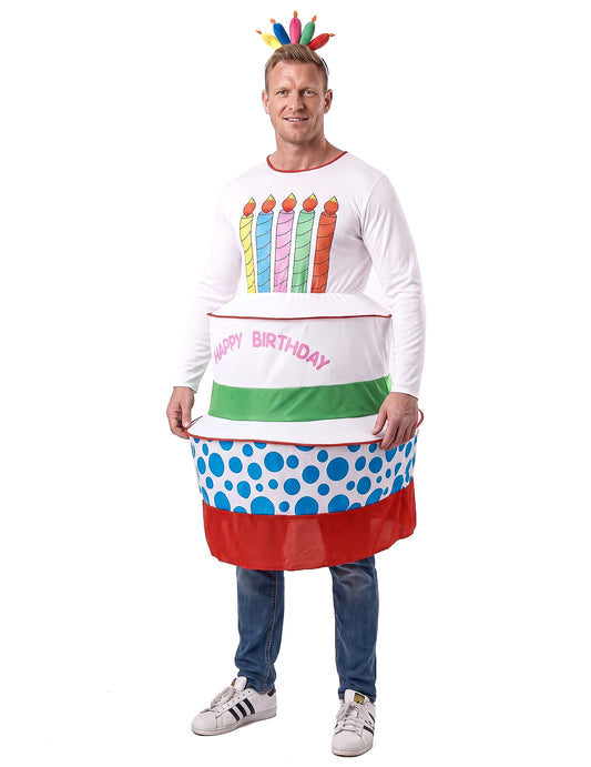 Férfi születésnapi torta jelmez