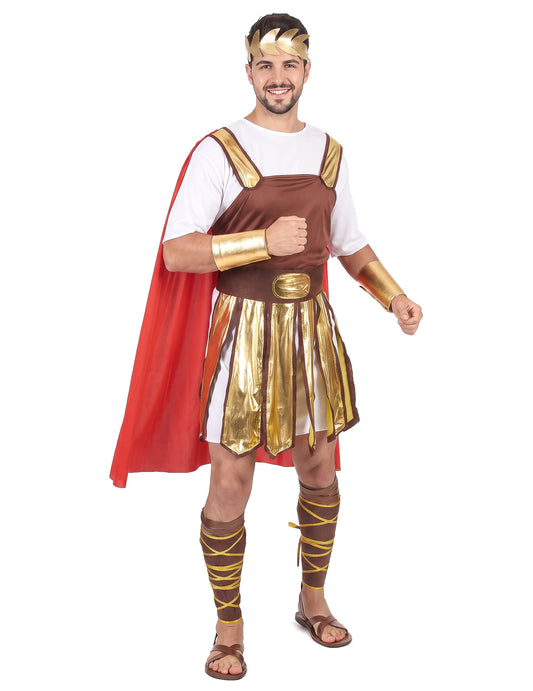 Római gladiátor jelmez, vörös köpeny férfiaknak