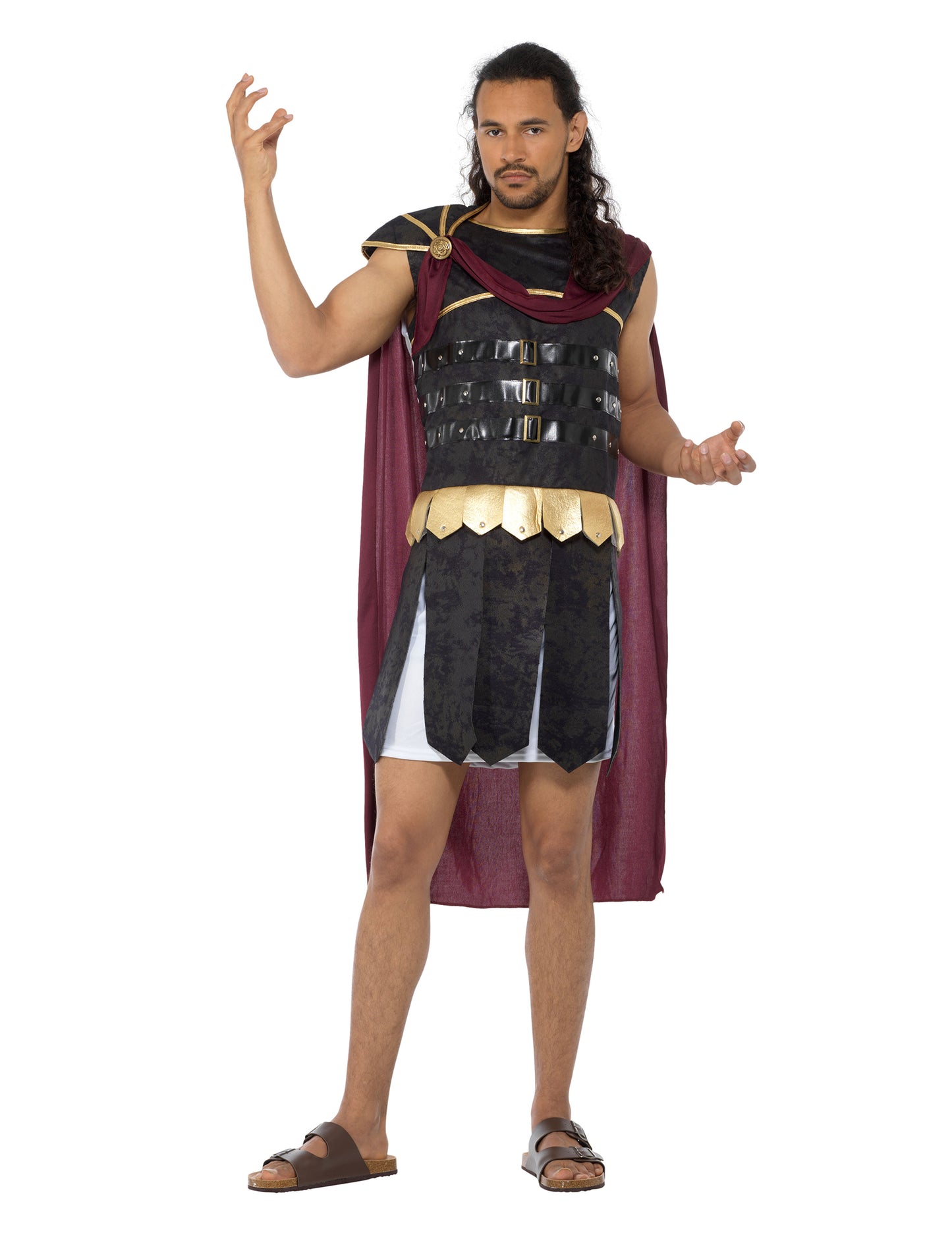 Fekete és arany római és arany gladiátor jelmez