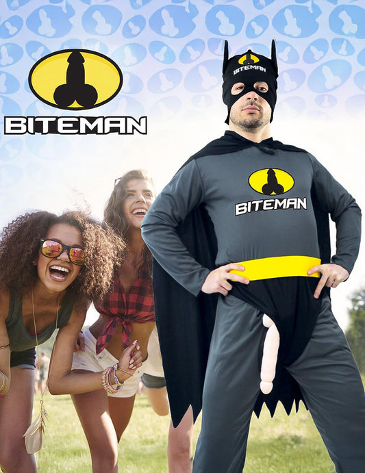 Fekete biteman humoros jelmez