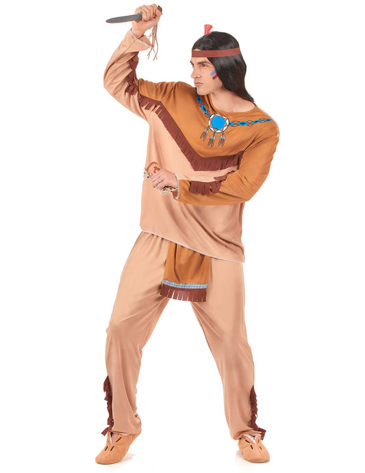 Vue de profil du déguisement indien pour homme
