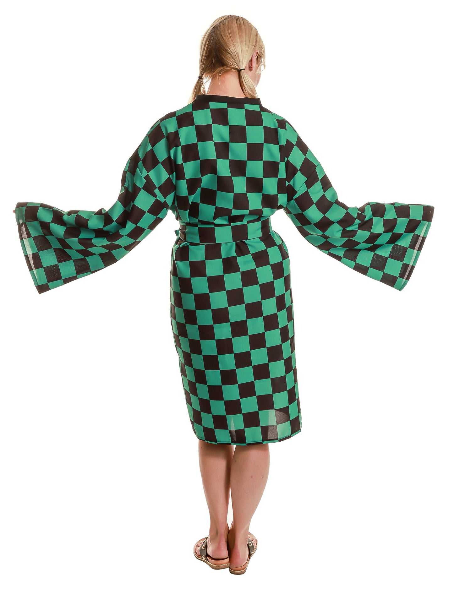 Felnőtt kockás kimono manga jelmez