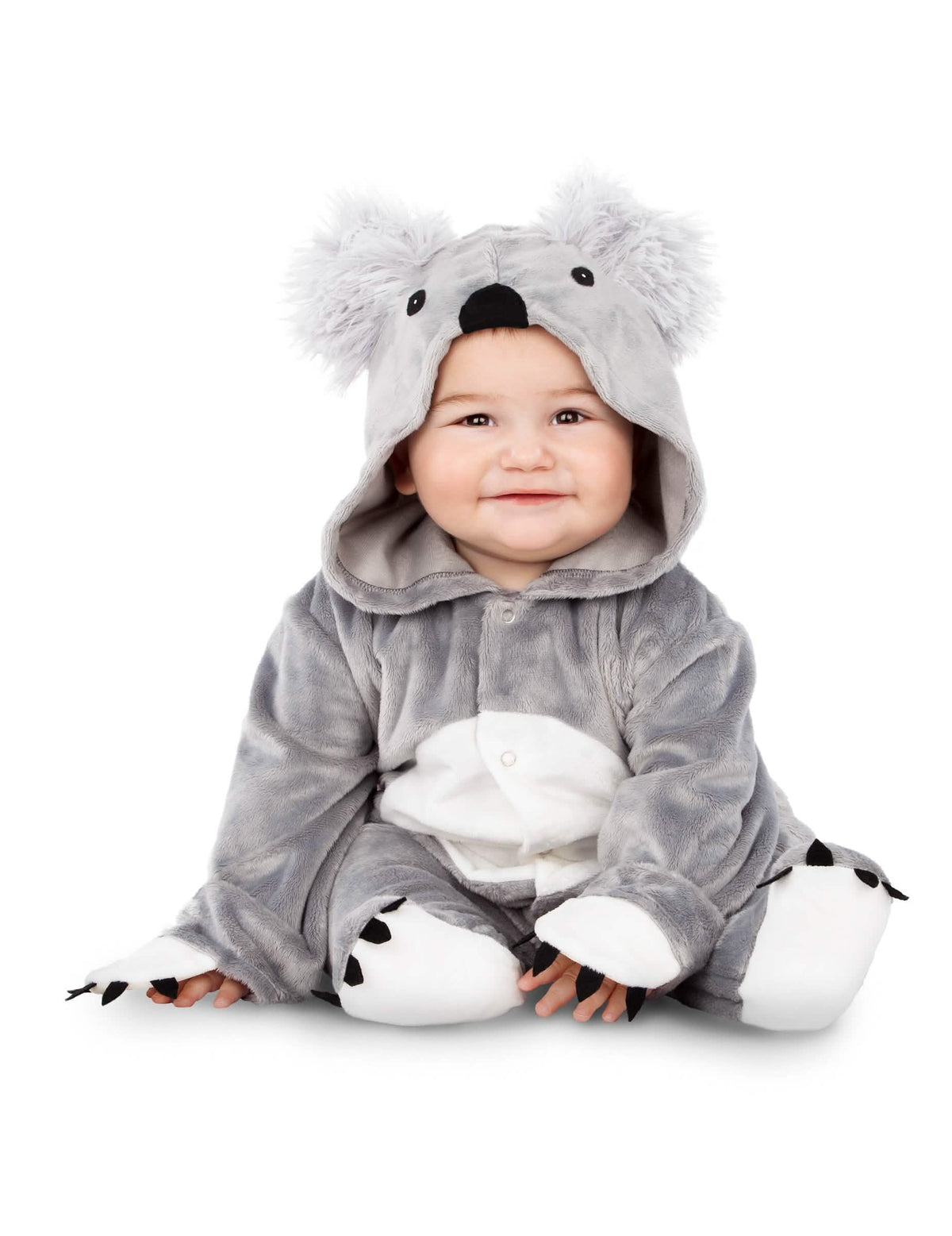 koala baba jelmez szürke és fehér kapucnival