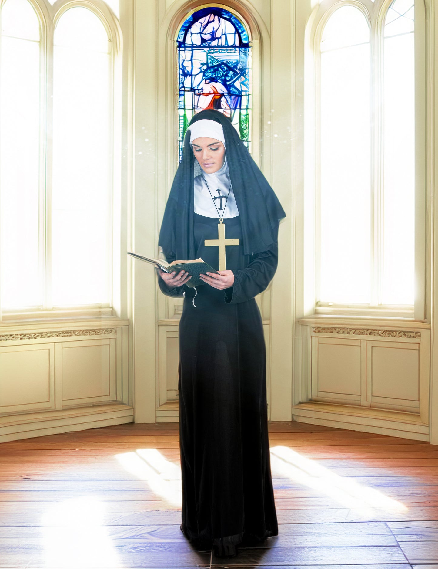 Szituációs bemutató a női apáca jelmezről