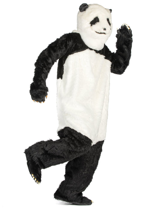 Vue de profil du déguisement de panda pour adulte
