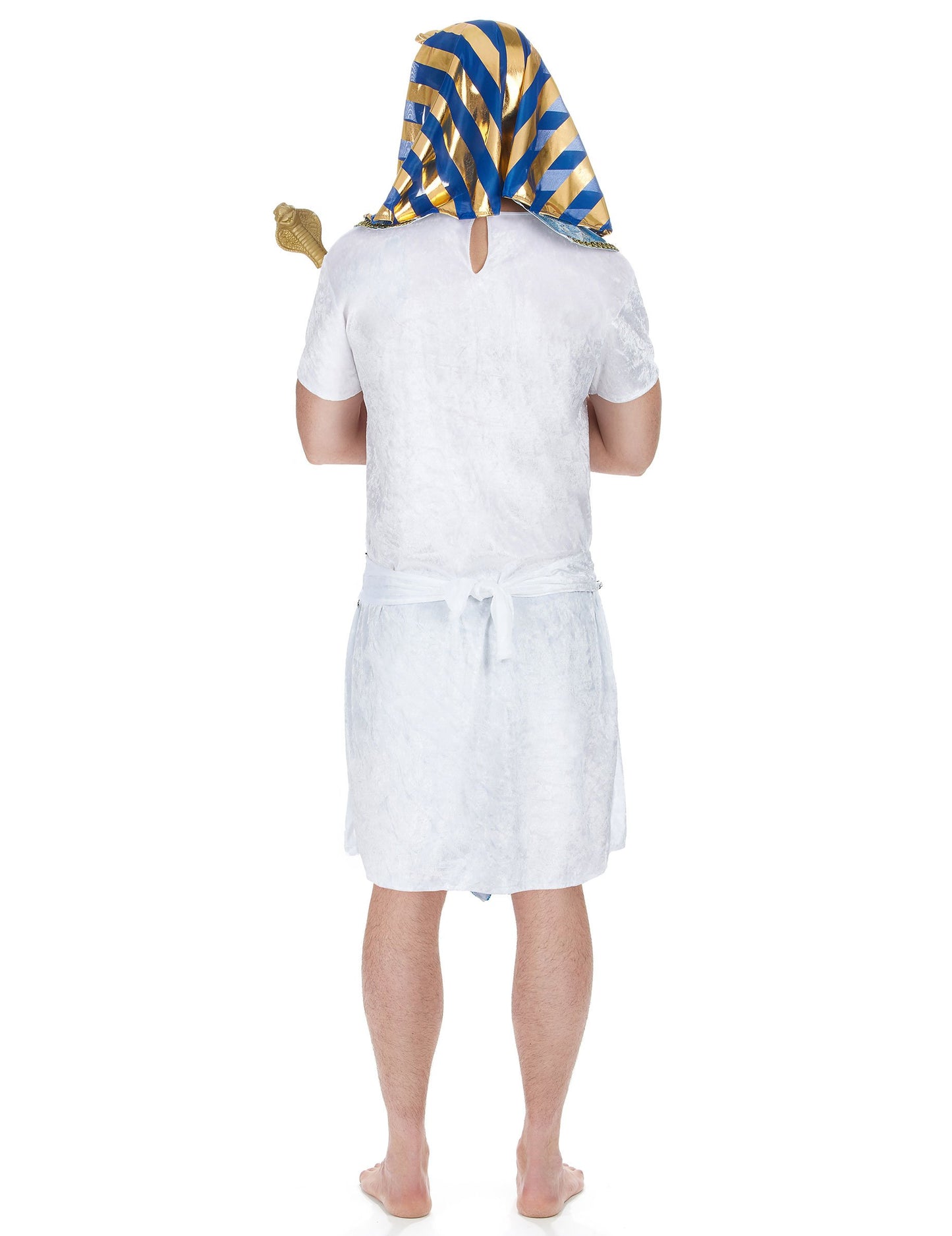 Hátulról nézet az egyiptomi fáraó jelmezről