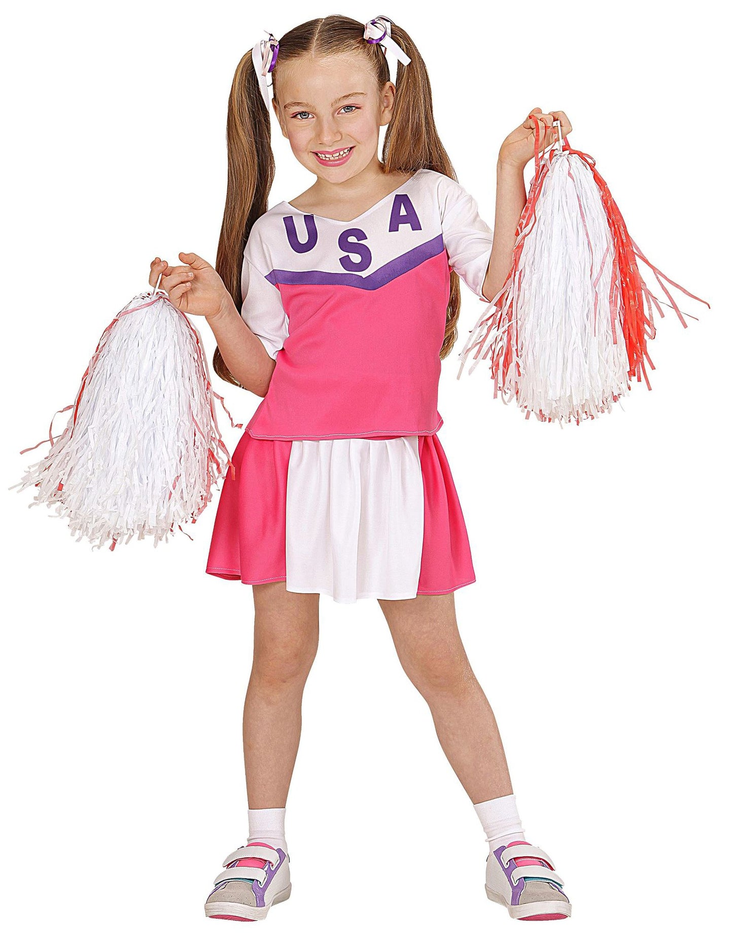 Pompom lány álruhás rózsaszín és fehér lány