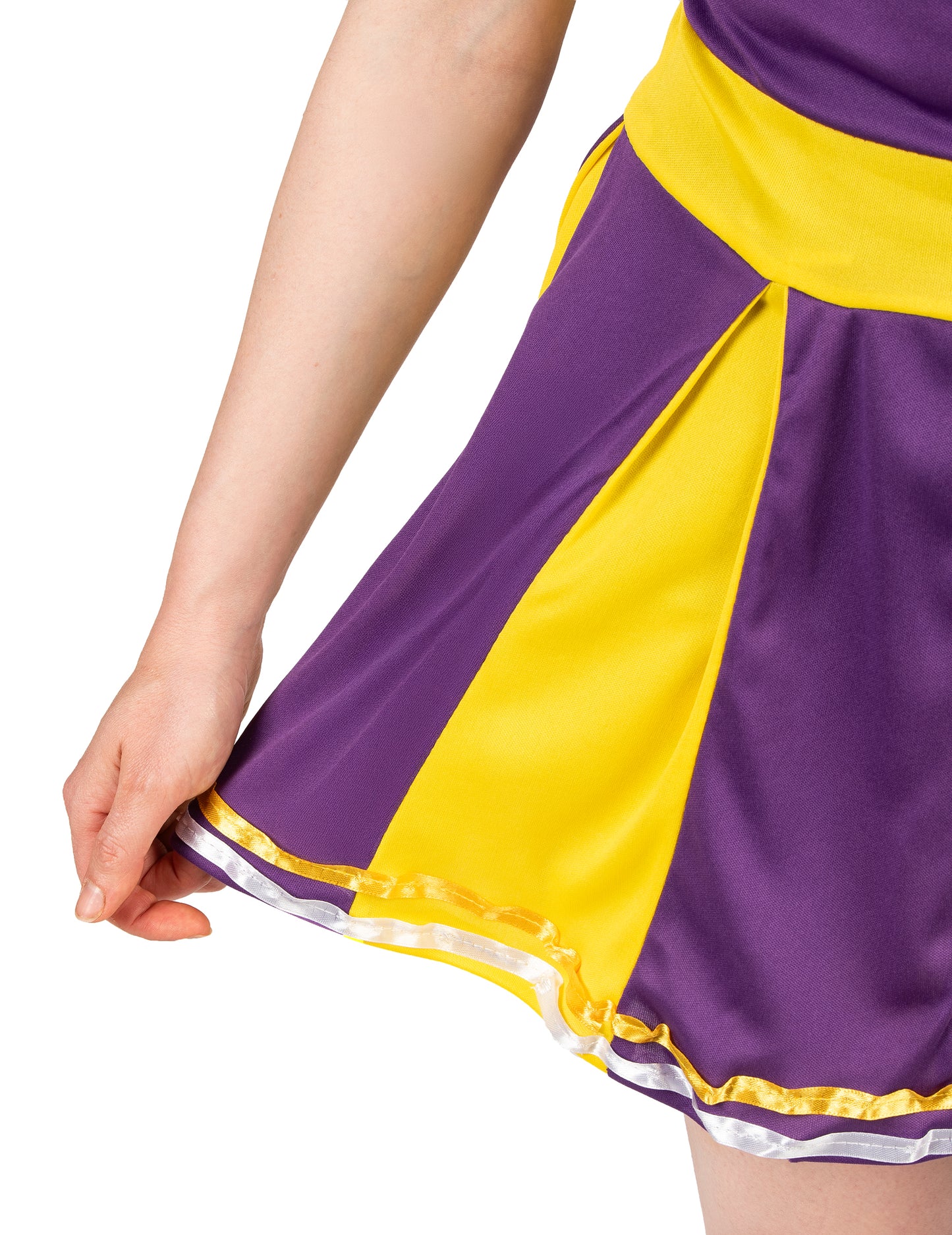 Pompom lány USA Violet és sárga nő jelmez