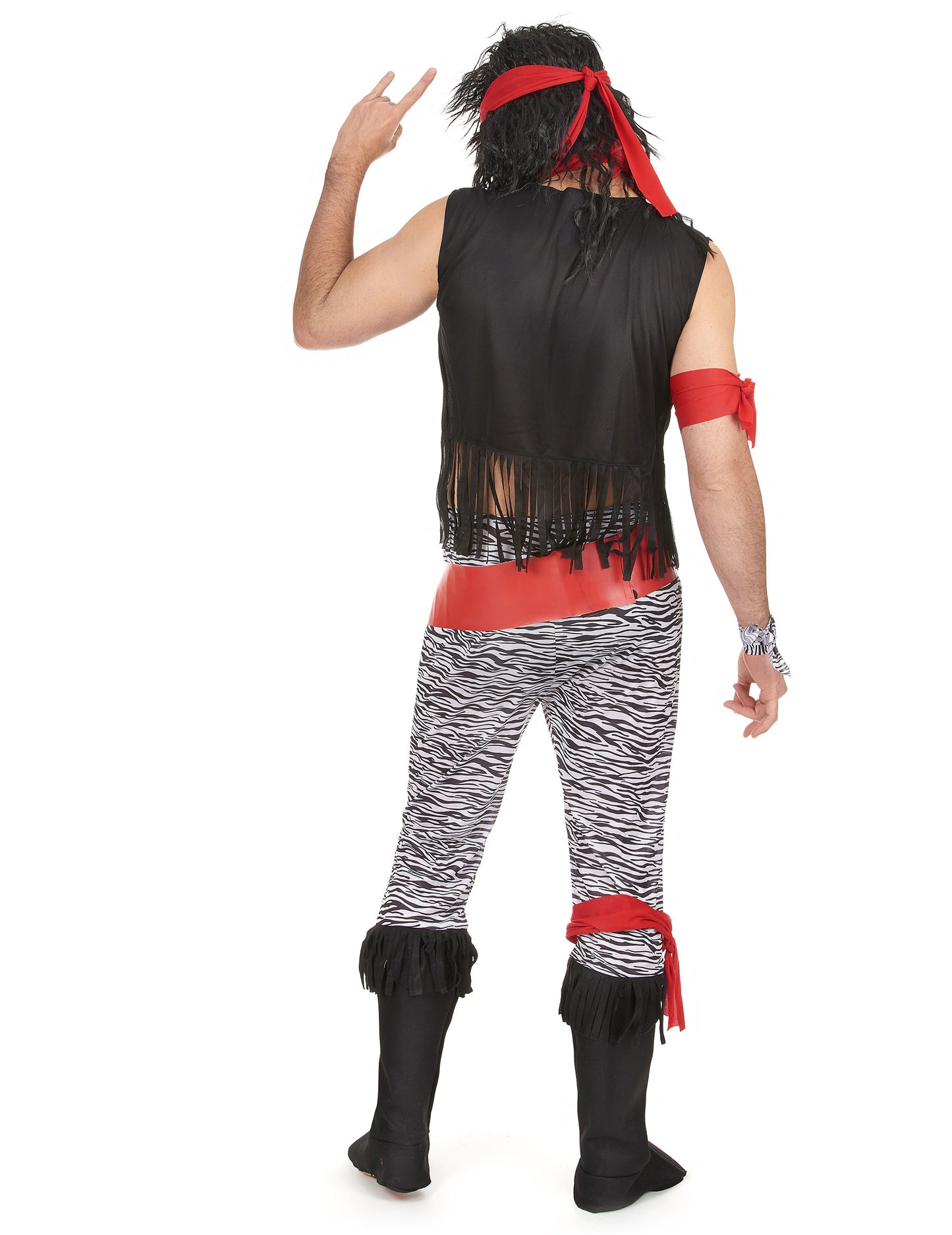 Vue de dos du déguisement rock star pour homme