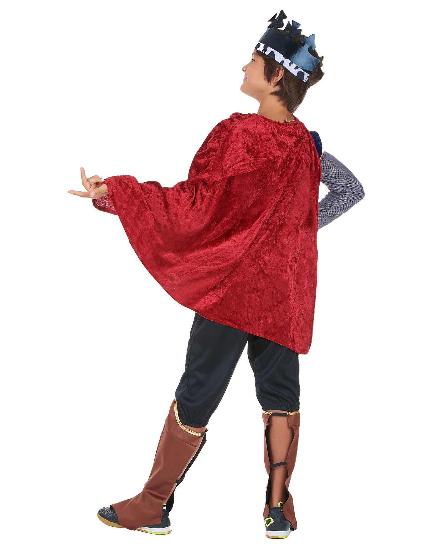 Mémieval király álruhás fiú bársonyos effektus