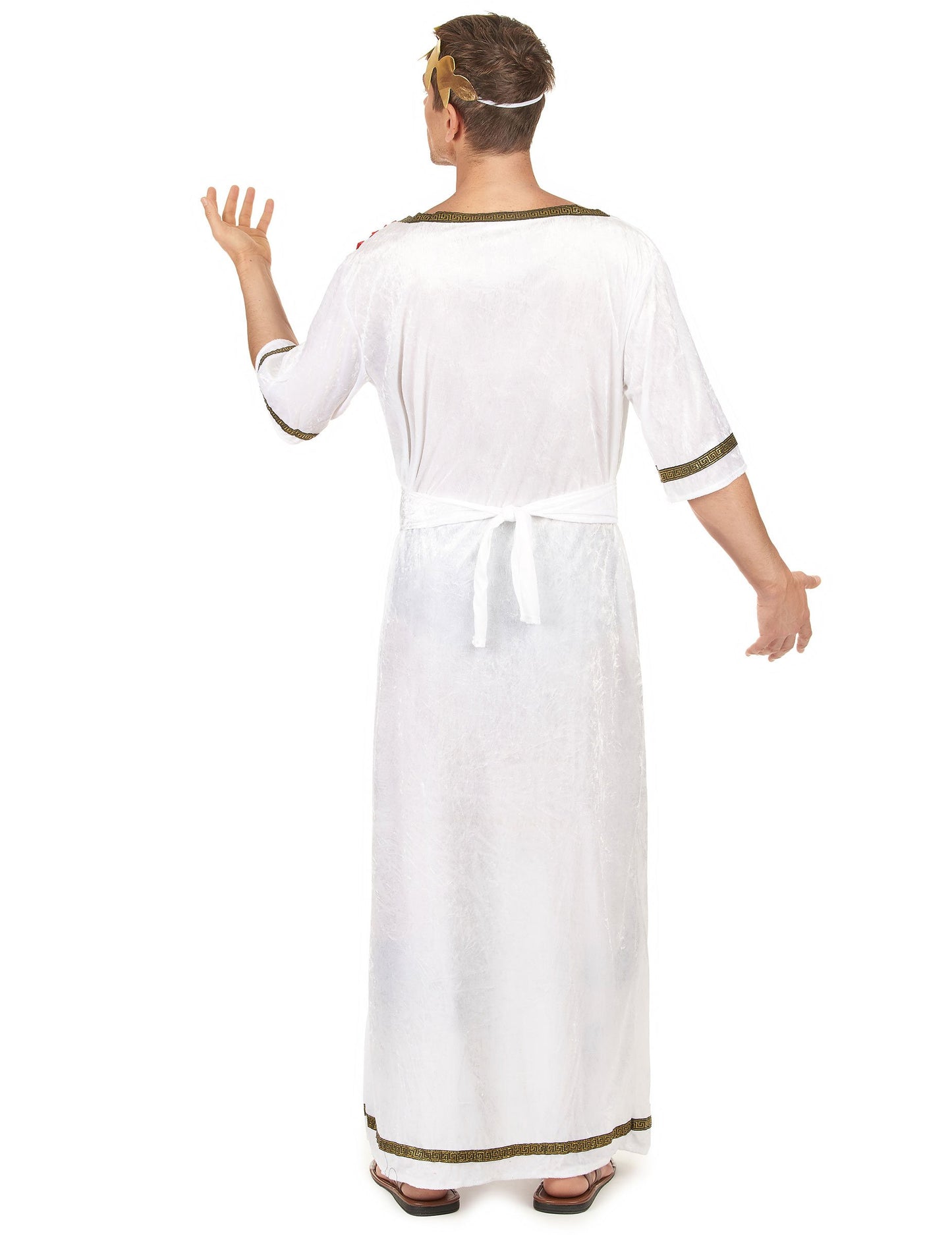 Hátulnézet a római nemesi jelmezről férfiaknak