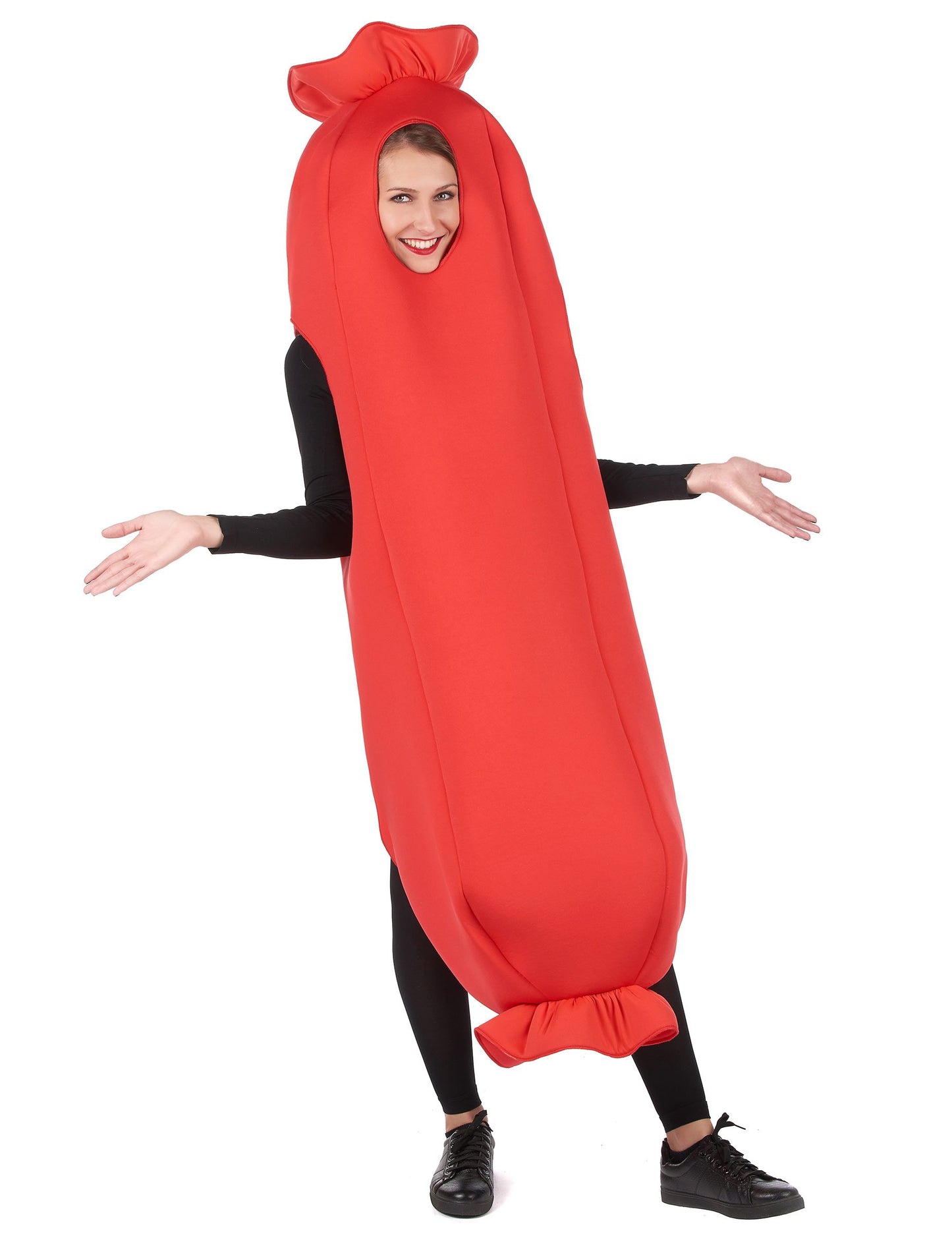 Felnőtt vörös kolbász jelmez