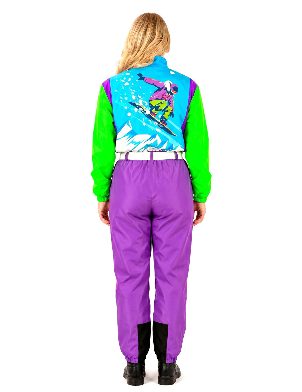 Nagy felnőtt fluo snowboardos jelmez