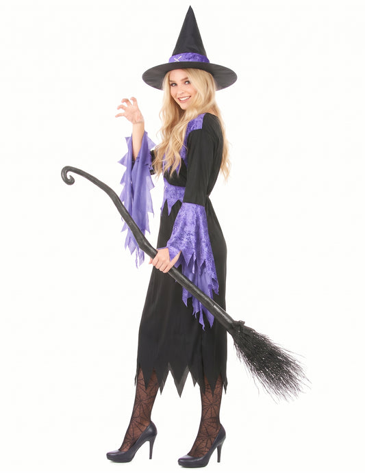 Violet boszorkány álruhával Halloween nő kalap
