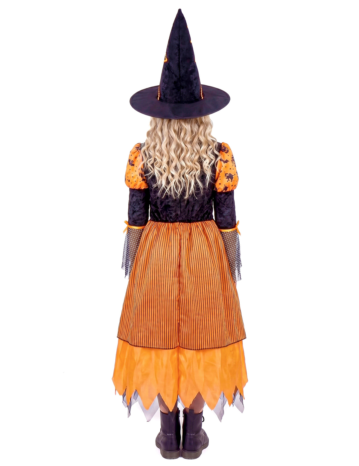 Narancssárga Halloween boszorkány álcázása