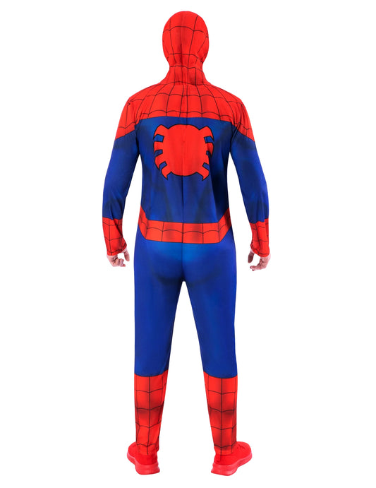 Vue de dos du déguisement standard Spiderman pour adulte
