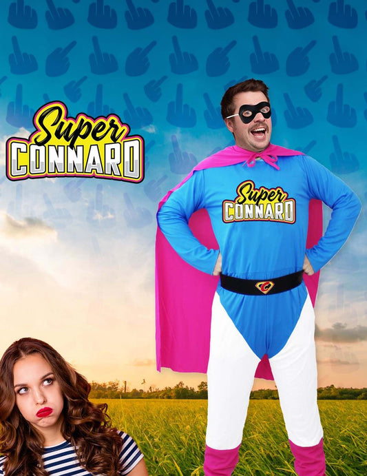 Mise en scène du déguisement Super Connard