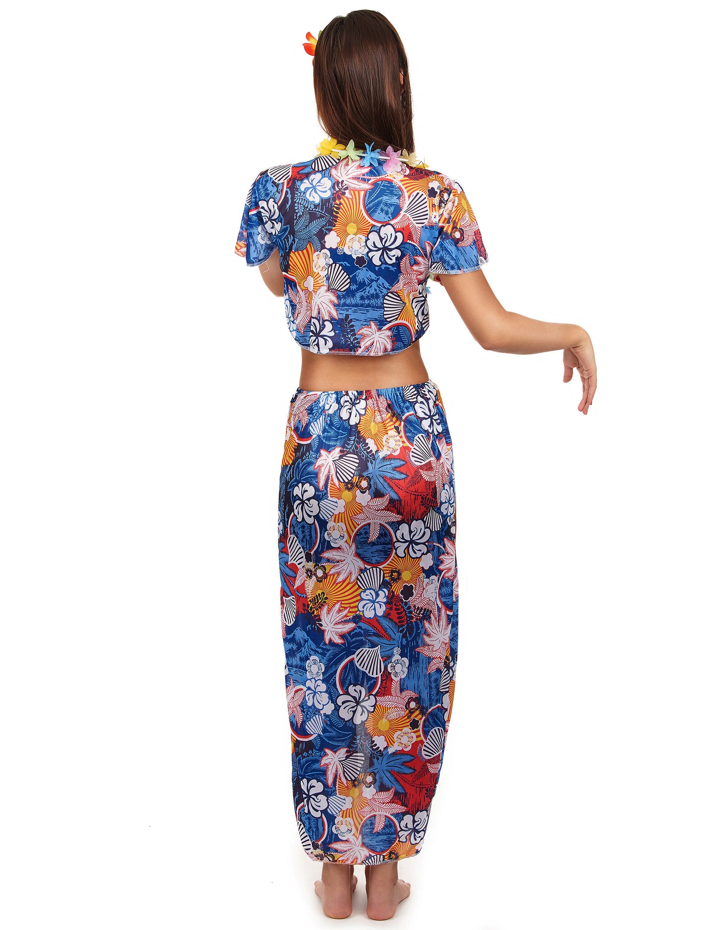 Hawaii turisztikai álruhás nő