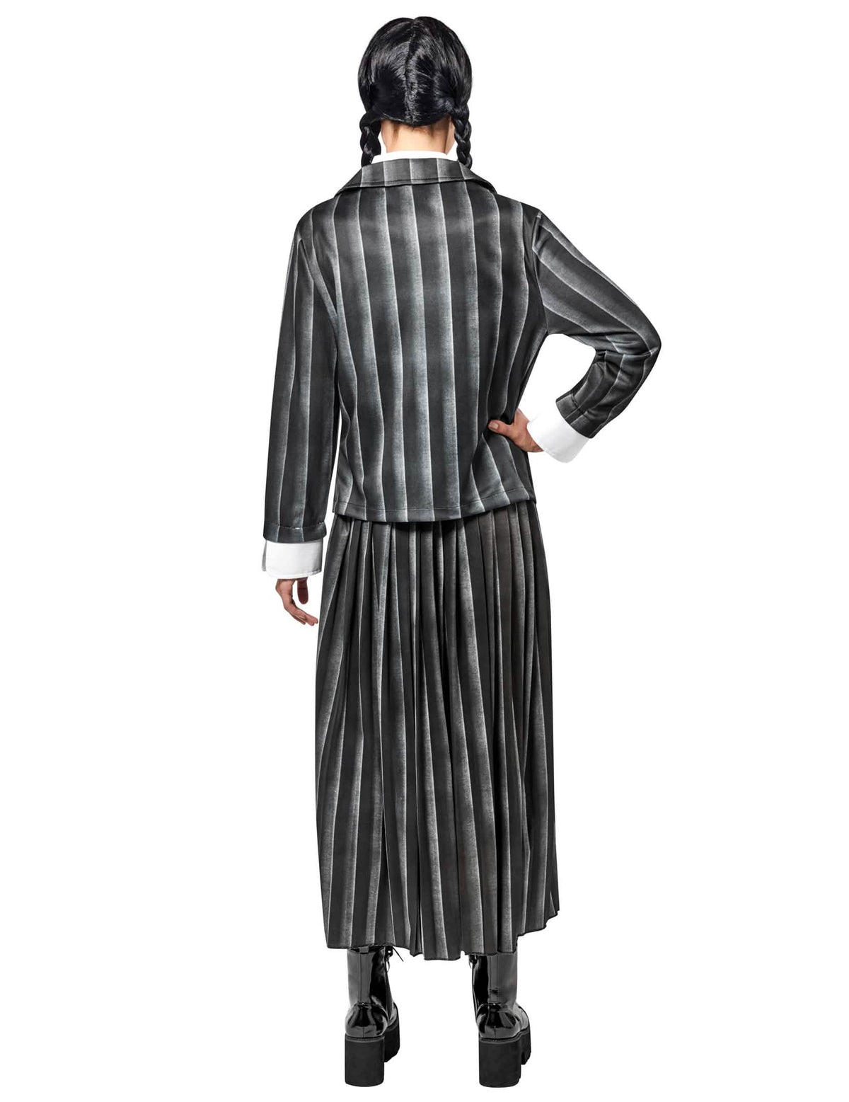 Vue de dos du déguisement uniforme scolaire Mercredi Addams™