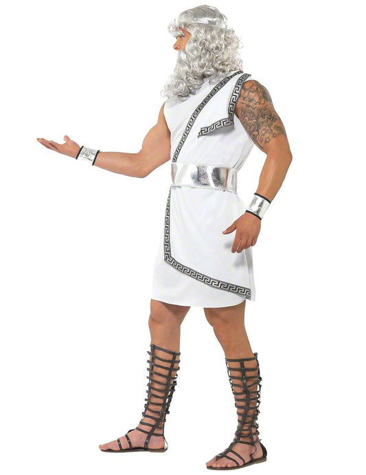 Vue de profil du déguisement de Zeus pour homme