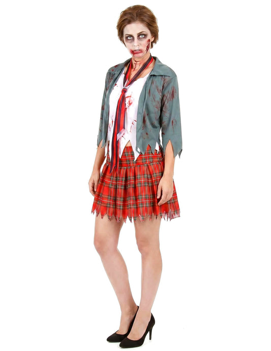 Halloween női iskolás lány álruhában
