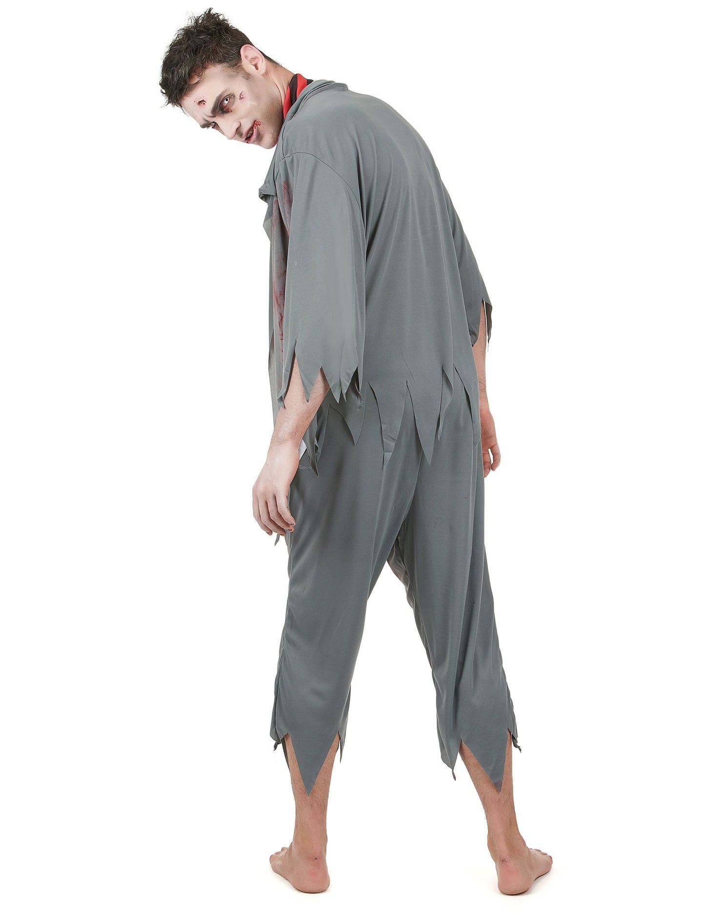 Vue de dos du déguisement etudiant zombie pour homme
