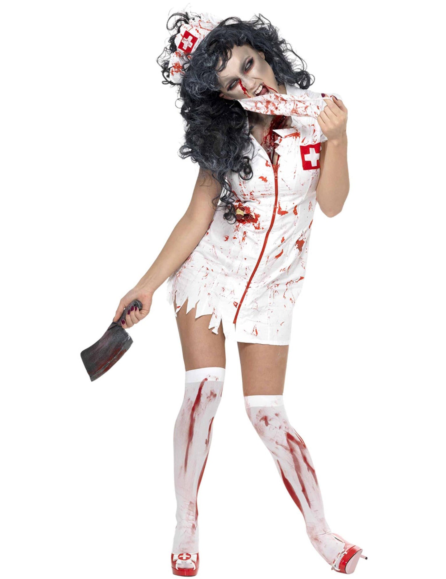 Halloween ápoló zombi álruhás