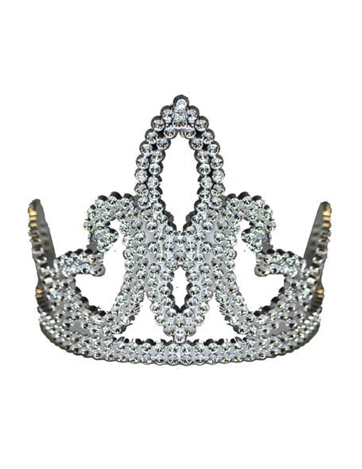 Ezüst hercegnő tiara lány strasszokkal