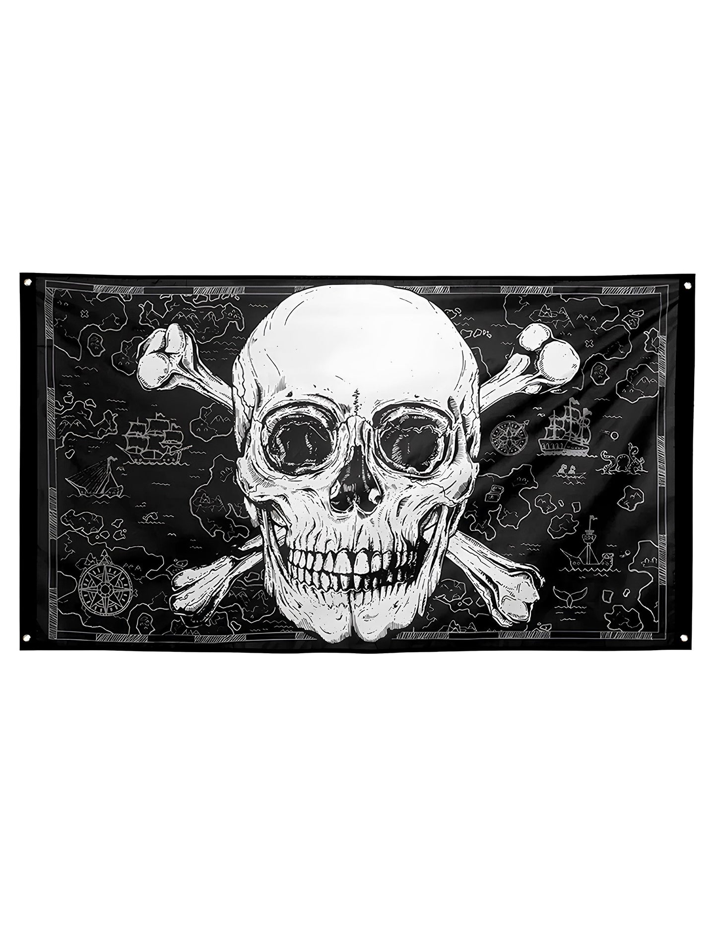 Jolly Roger kalóz zászló 90 x 150 cm