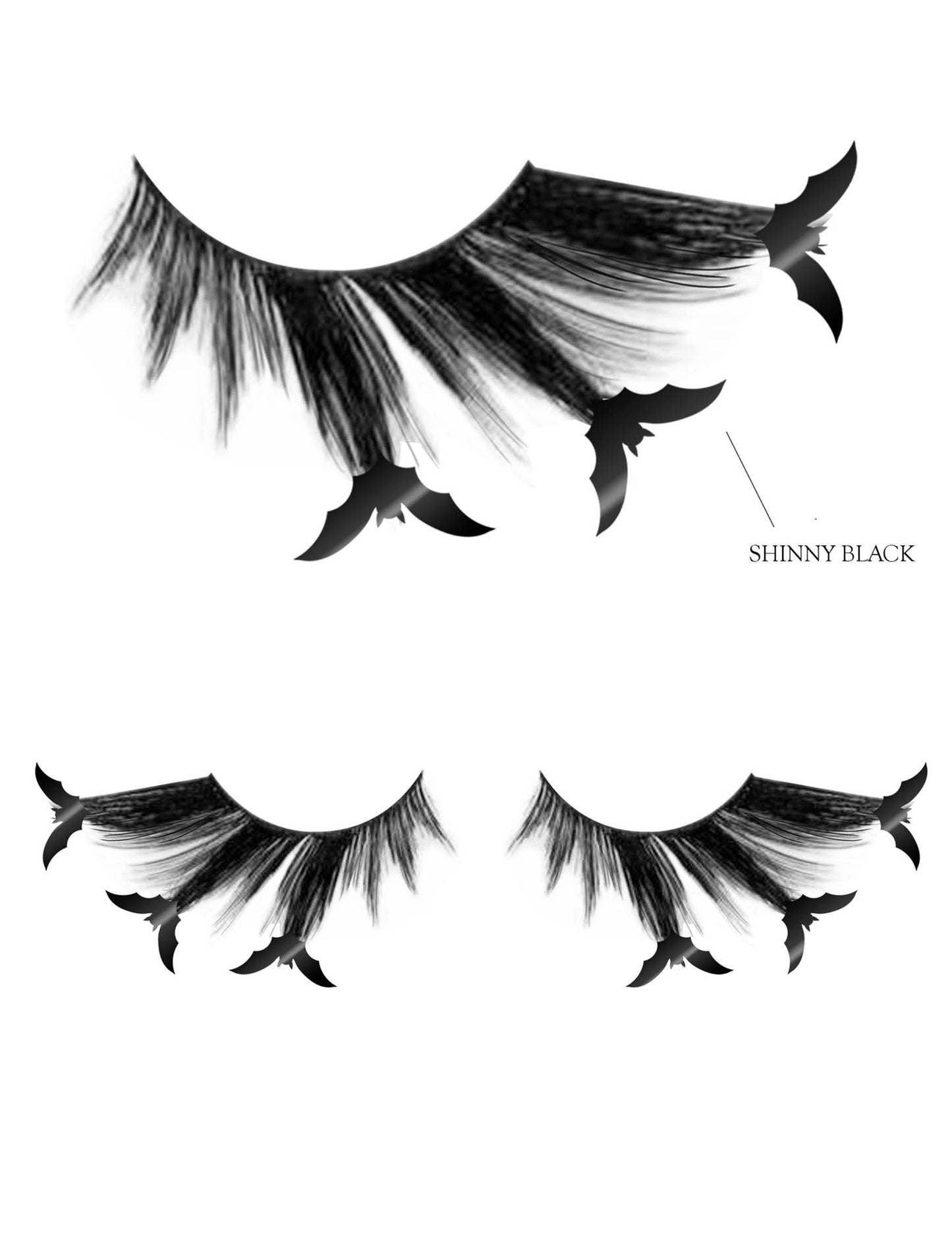 Gros plan sur les motifs du faux-cils chauve-souris