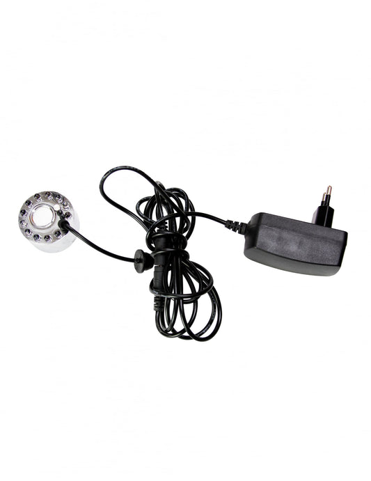 Fumée et lumière LED pour décoration avec adaptateur secteur noir