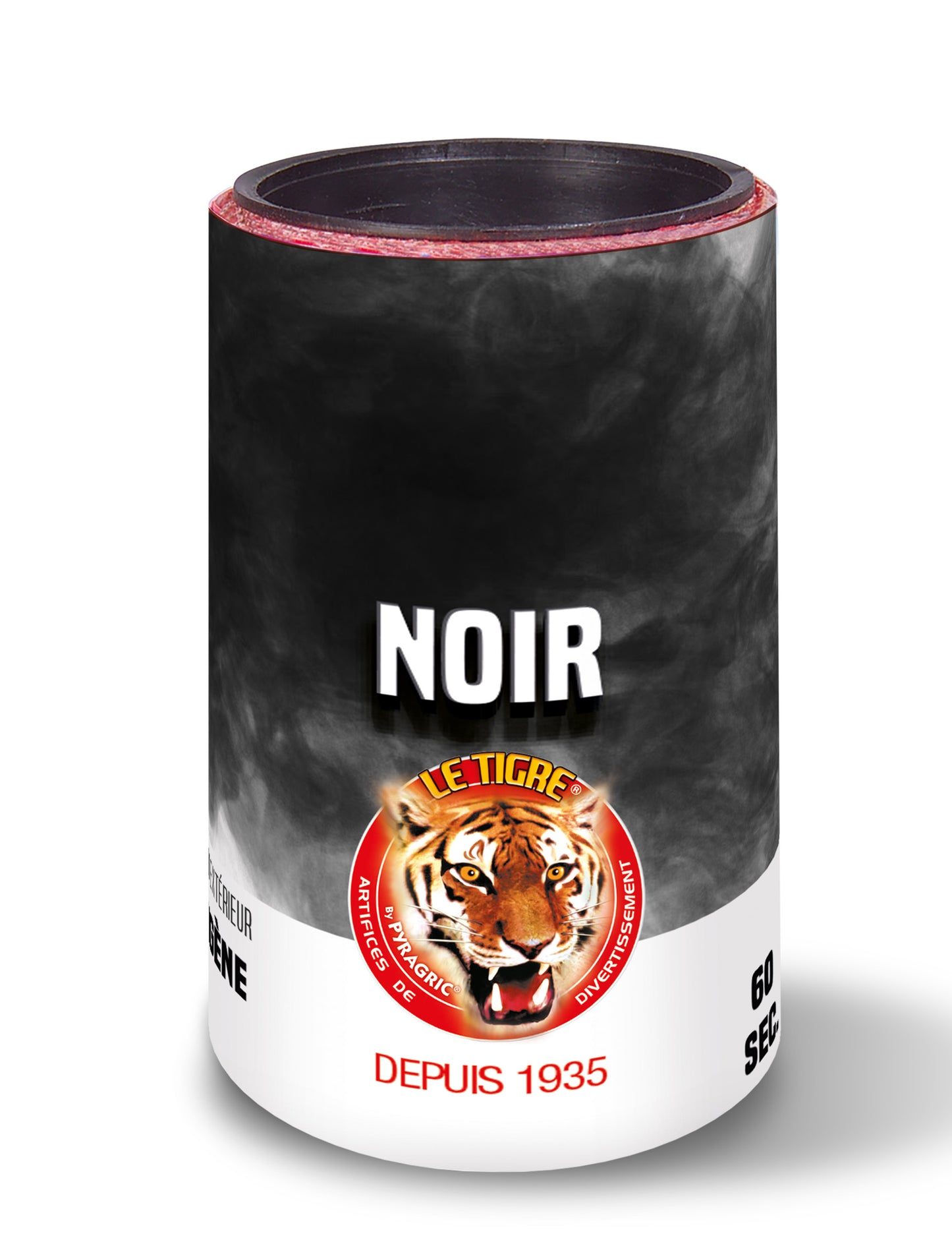 Füstgránát fekete tartályban, 45 másodperc