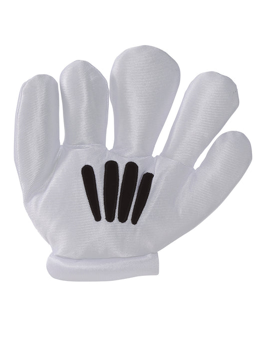 Vue de face d'un gant des gants mains géantes de souris pour adulte