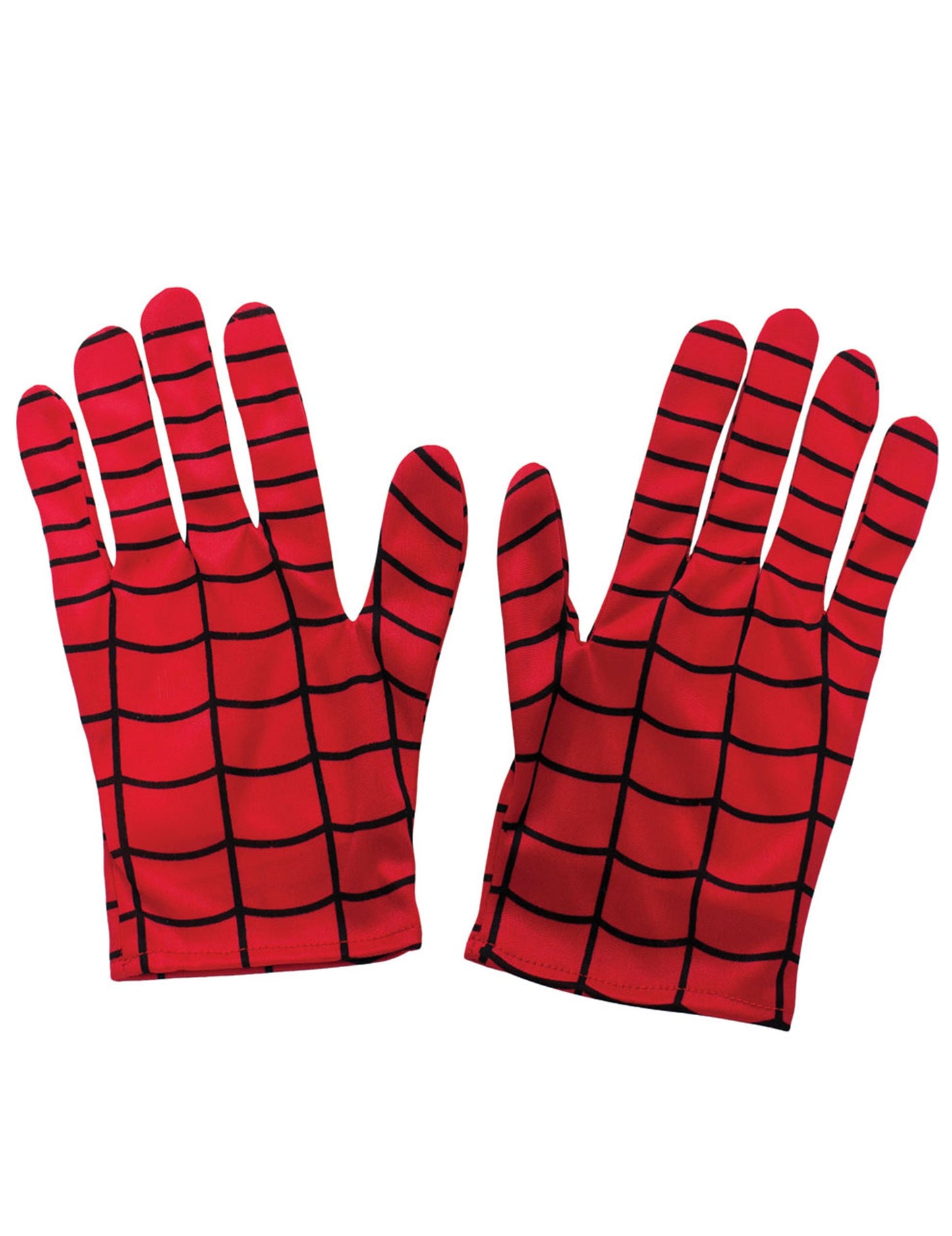 Gants Spiderman pour enfant rouges à motif toile d'araignée noir
