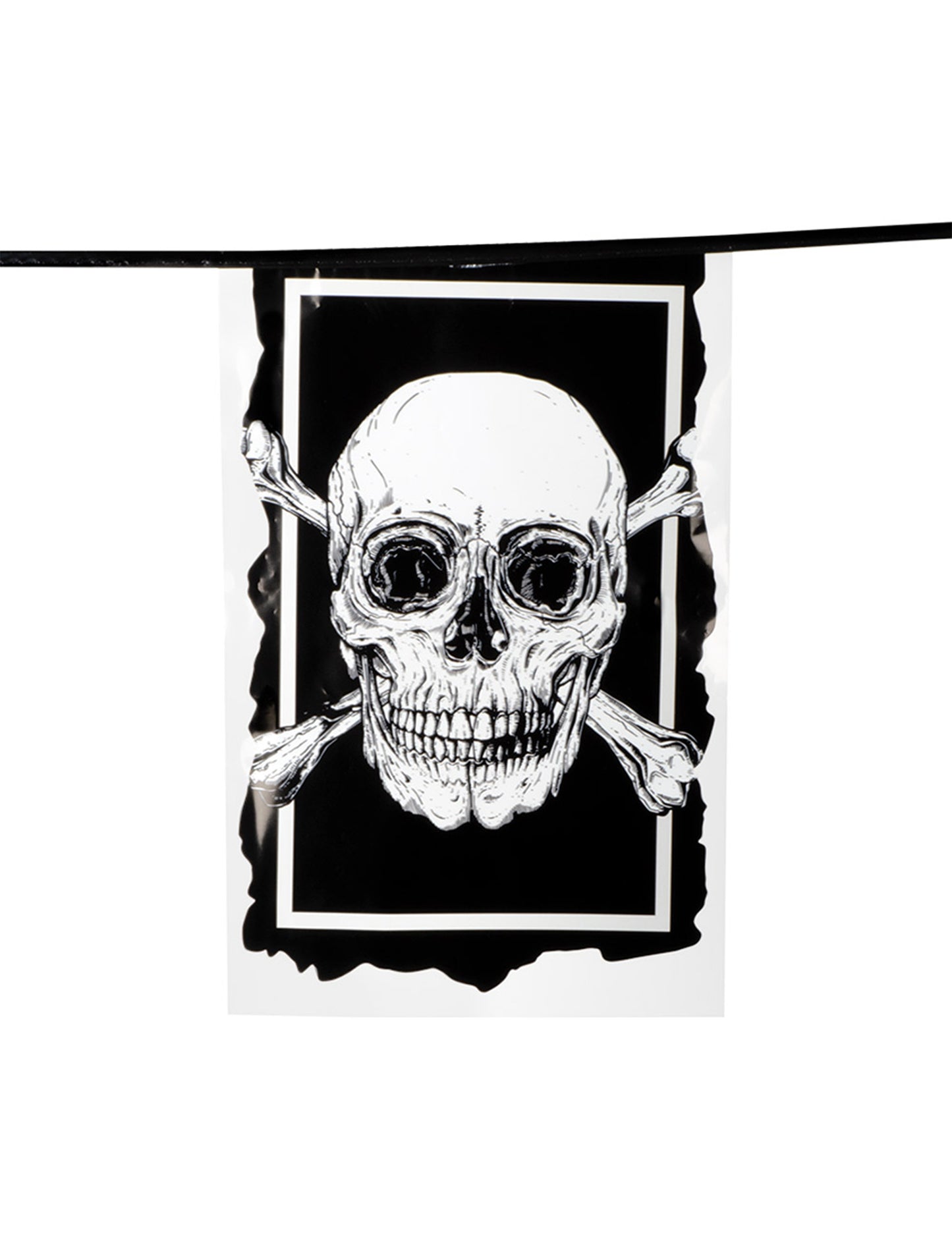 Garland 10 műanyag zászlók kalóz Jolly Roger 30 x 20 cm