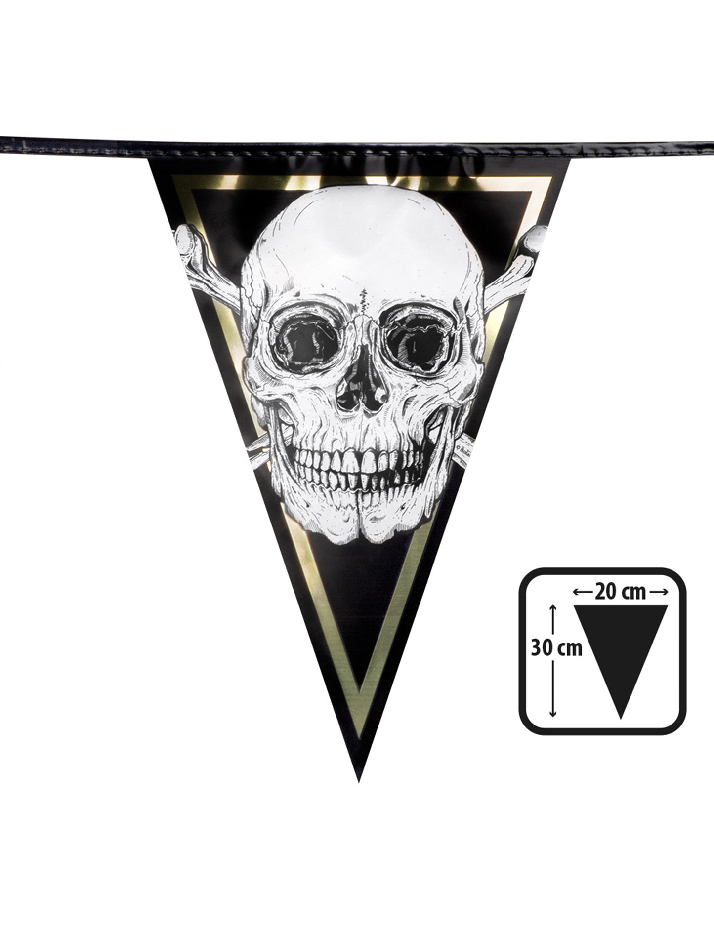 Garland 10 műanyag műanyag kalóz Jolly Roger 30 x 20 cm