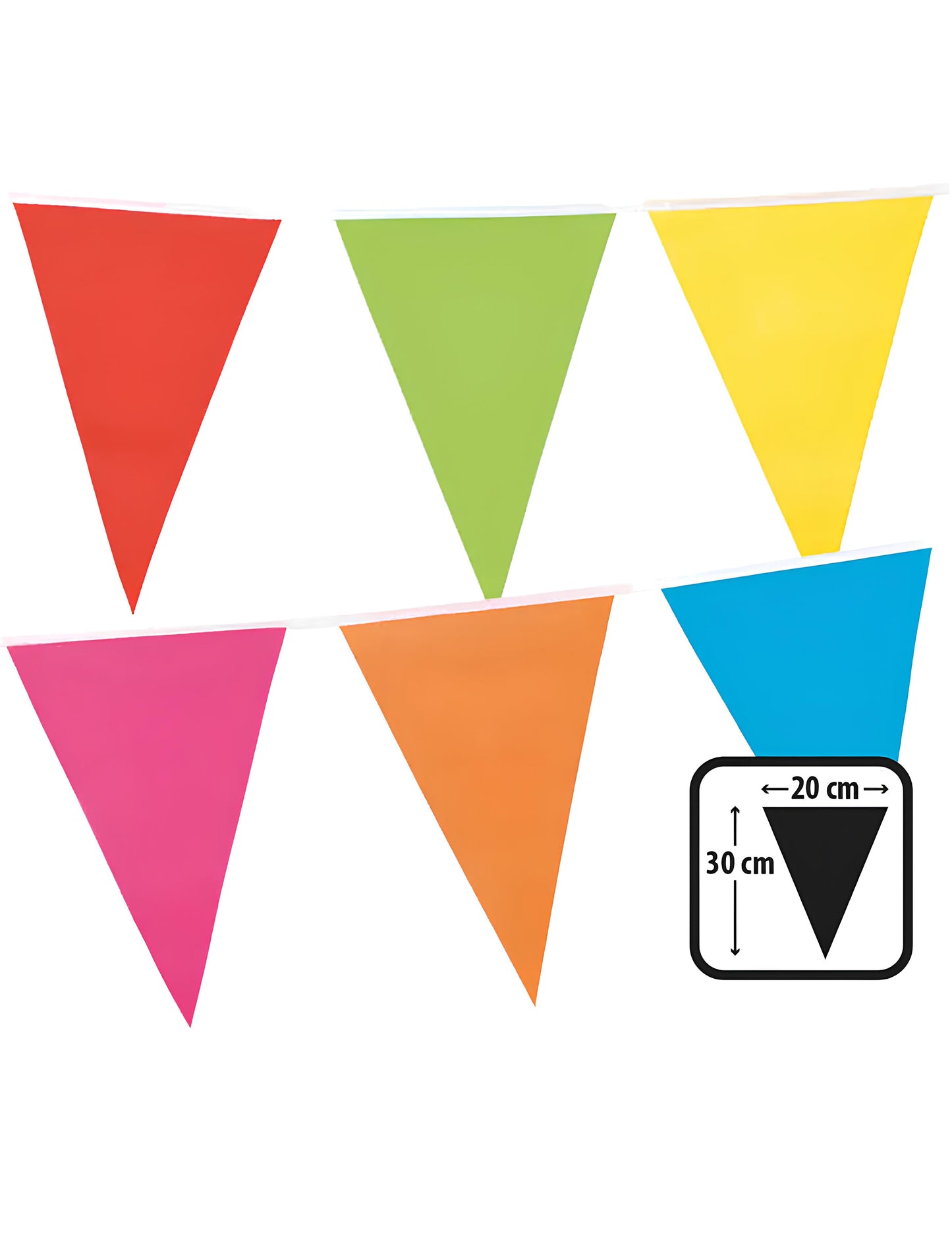 Garland többszínű műanyag zászlókkal 10 m