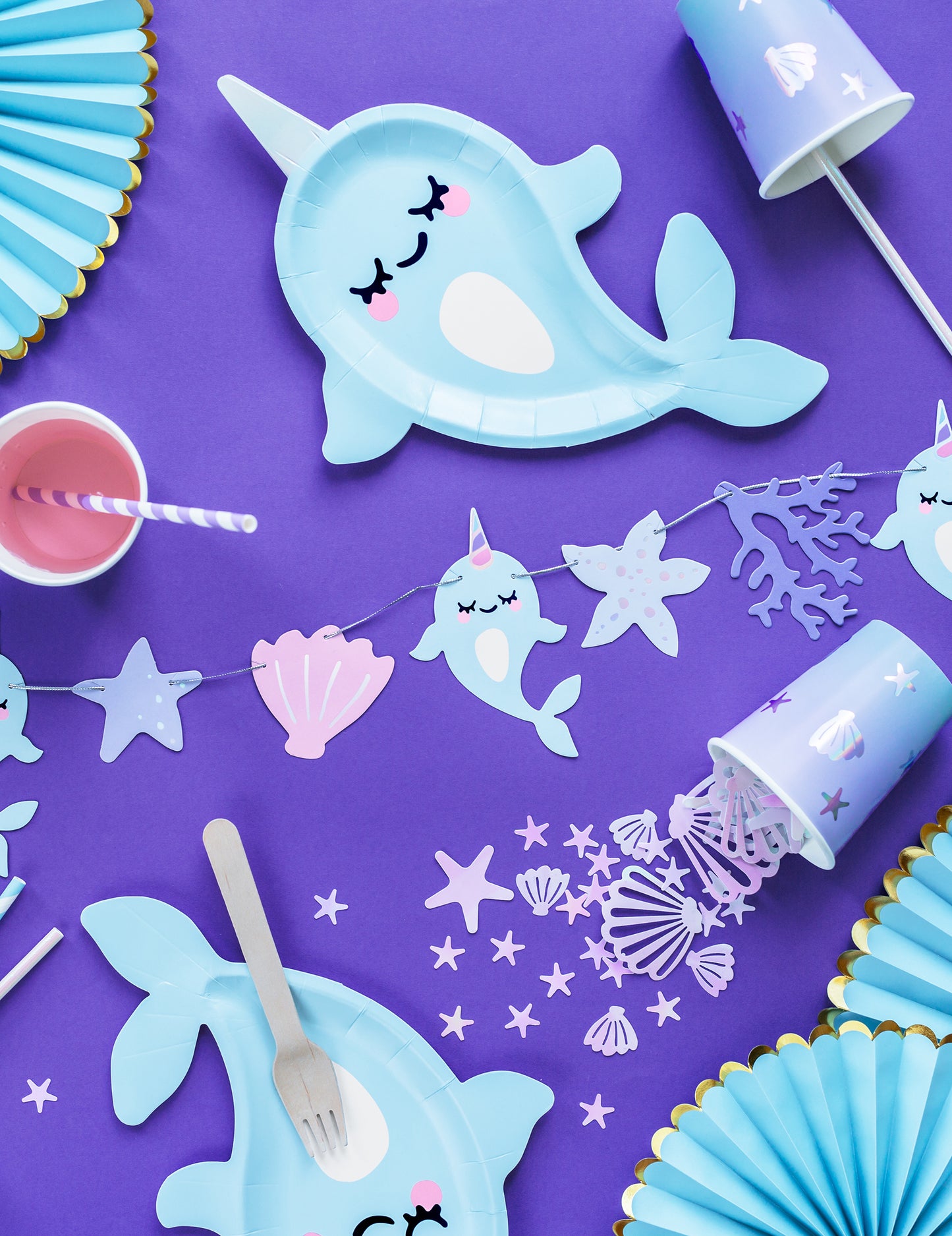 DIY unikornis tengeri girland 1m születésnapi készlet