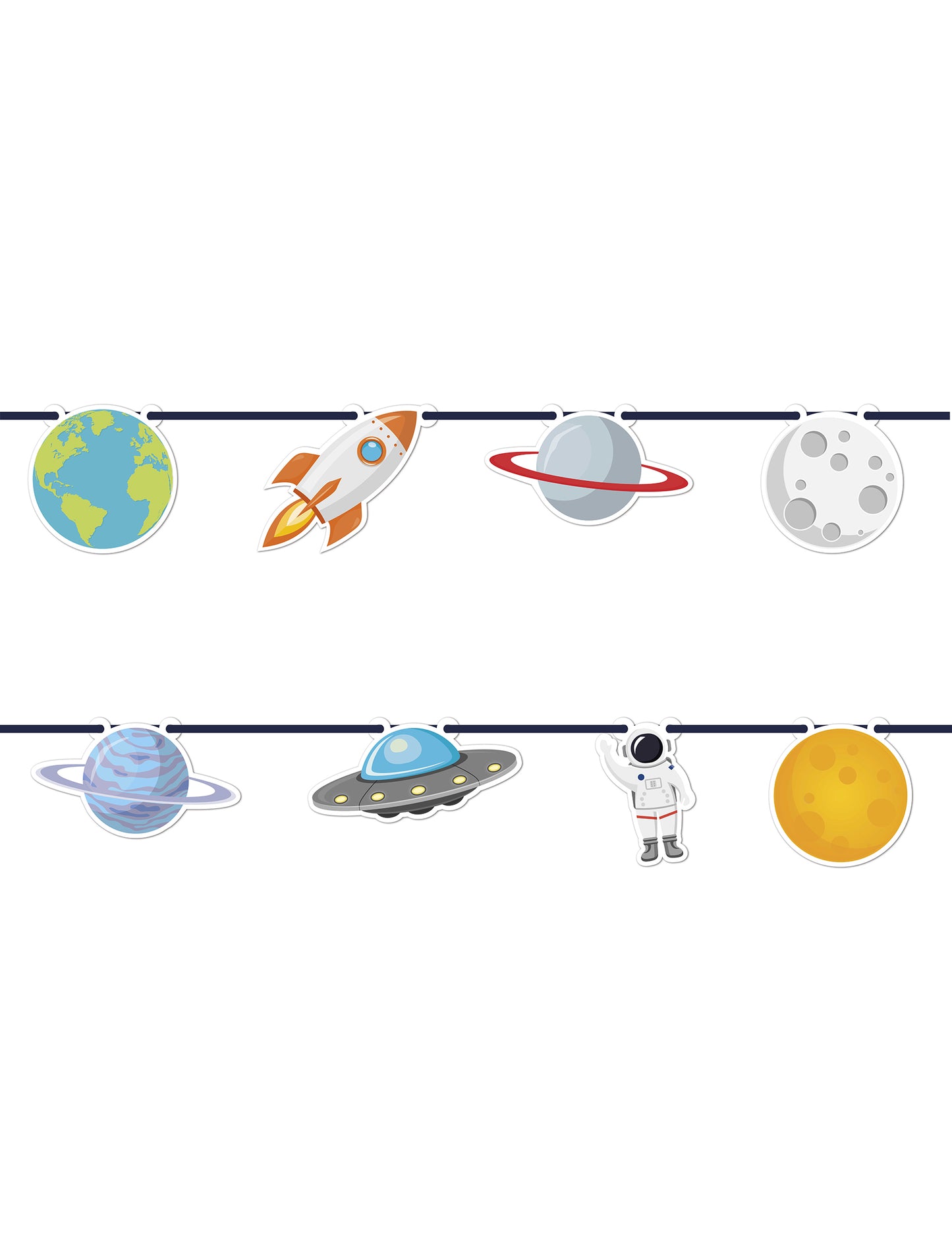 2 m-es karton girland kozmikus űr témában