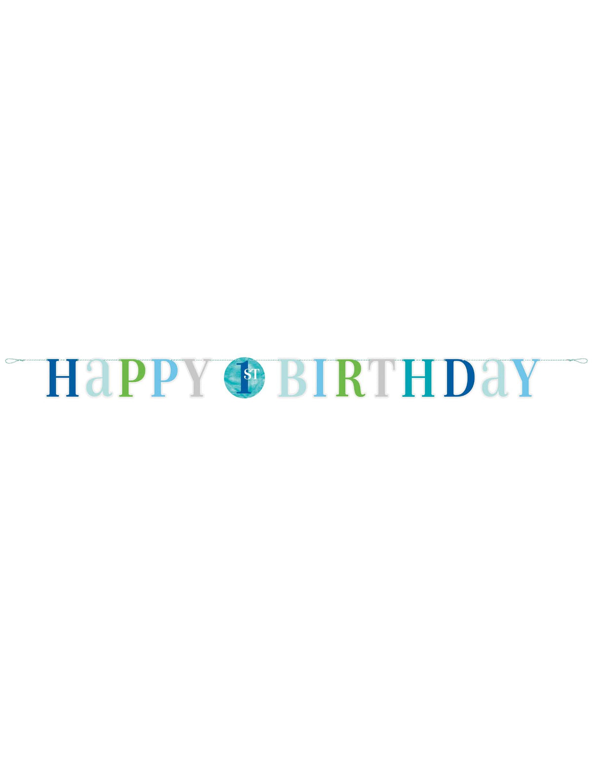 A kék fiúknak szánt happy 1st birthday karton girland áttekintése